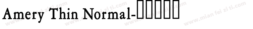 Amery Thin Normal字体转换